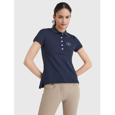Tommy Hilfiger Equestrian Polo mit Strass, kurzärmelig für Damen Tommy Hilfiger Equestrian Polo mit Strass, kurzärmelig für Damen