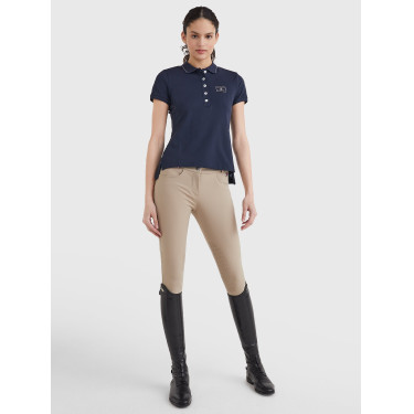 Tommy Hilfiger Equestrian Polo mit Strass, kurzärmelig für Damen Tommy Hilfiger Equestrian Polo mit Strass, kurzärmelig für Damen