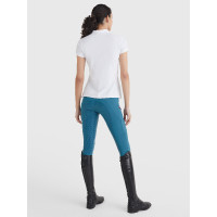 Polo Tommy Hilfiger Equestrian con pedrería de manga corta para mujer Weiß Wei&amp;amp;amp;amp;amp;szlig;