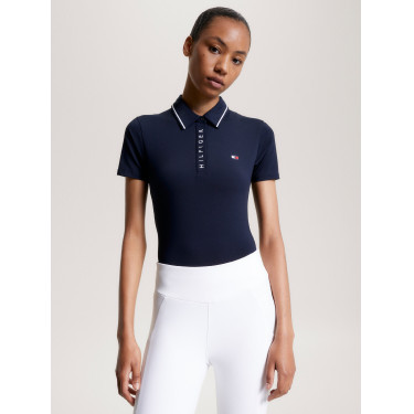 Tommy Hilfiger Equestrian Harlem Damen Poloshirt mit kurzen Ärmeln Tommy Hilfiger Equestrian Harlem Damen Poloshirt mit kurzen Ärmeln