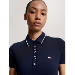 Tommy Hilfiger Equestrian Harlem Damen Poloshirt mit kurzen Ärmeln Marineblau