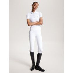 Tommy Hilfiger Equestrian Harlem Damen Poloshirt mit kurzen Ärmeln Weiß