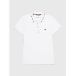 Tommy Hilfiger Equestrian Harlem Damen Poloshirt mit kurzen Ärmeln Weiß