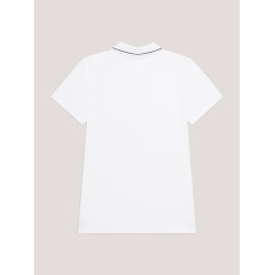 Tommy Hilfiger Equestrian Harlem Damen Poloshirt mit kurzen Ärmeln Weiß