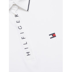 Tommy Hilfiger Equestrian Harlem Damen Poloshirt mit kurzen Ärmeln Weiß