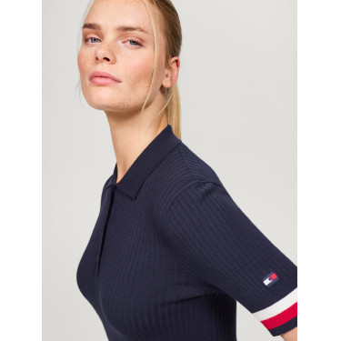 Tommy Hilfiger Equestrian Lenox Polo mit Pullover-Effekt für Damen Tommy Hilfiger Equestrian Lenox Polo mit Pullover-Effekt für Damen