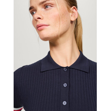 Tommy Hilfiger Equestrian Lenox Polo mit Pullover-Effekt für Damen Tommy Hilfiger Equestrian Lenox Polo mit Pullover-Effekt für Damen