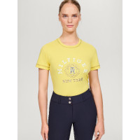 Grafisches T-Shirt Tommy Hilfiger Equestrian Newport Damen kurzärmelig Zitronen-Ella