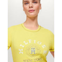 Grafisches T-Shirt Tommy Hilfiger Equestrian Newport Damen kurzärmelig Zitronen-Ella Gelb Grafisches T-Shirt Tommy Hilfiger Equestrian Newport Damen kurzärmelig Zitronen-Ella Gelb