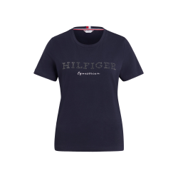 Tommy Hilfiger Equestrian Belmont T-Shirt mit kurzen Ärmeln und Strass für Damen