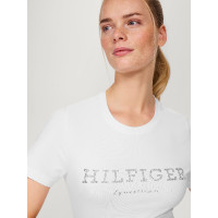 Tommy Hilfiger Equestrian Belmont T-Shirt mit kurzen Ärmeln und Strass für Damen Marineblau Tommy Hilfiger Equestrian Belmont T-Shirt mit kurzen Ärmeln und Strass für Damen Marineblau