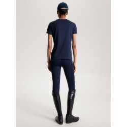 T-Shirt Tommy Hilfiger Equestrian Manhattan Damen Kurzarm Marineblau T-Shirt Tommy Hilfiger Equestrian Manhattan Damen Kurzarm Marineblau