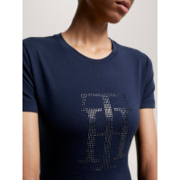T-Shirt Tommy Hilfiger Equestrian Manhattan Damen Kurzarm Marineblau
