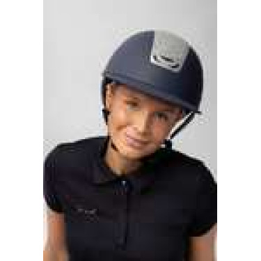 Reithelm mit Kristallverzierung Horze Arix II Dunkelblau / Silber