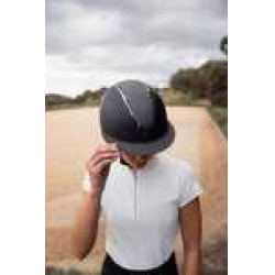 Schimmernder Metall-Helm Monarch II Horze Schwarz / Dunkelgrau