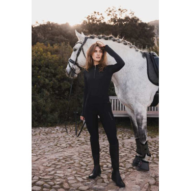 Reithose B Vertigo Hybrid Compression Chiara Damen Schwarze Schönheit