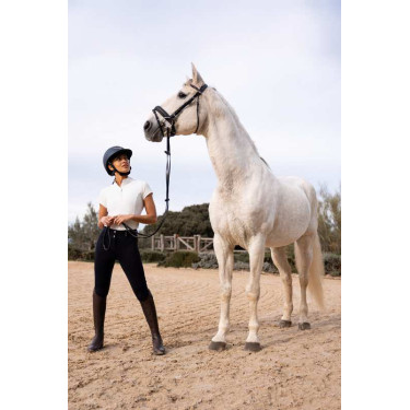 Reithose Horze Leonie Vollbesatz Damen Dunkelmarine Blau