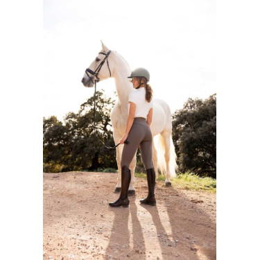 Vollbesatz-Grip-Reithose für alle Jahreszeiten Horze Mira Morchelbraun