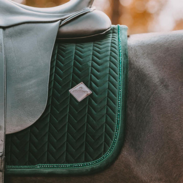 Satteldecke Velvet Pearls Dressur Kentucky Tannengrün Grün Satteldecke Velvet Pearls Dressur Kentucky Tannengrün Grün
