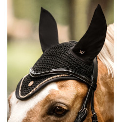 Waldhausen Ohrenhaube Modern Rosé Schwarz / Gold