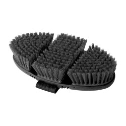 Flex-Striegelbürste Waldhausen mit weichen synthetischen Borsten Schwarz / Grau