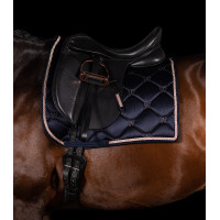 Satteldecke Waldhausen Valencia Dunkelblau / Roségold