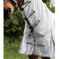 Waldhausen Fliegendecke mit abnehmbarem Halsteil Protect Silbergrau / Grau
