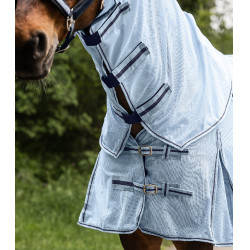 Waldhausen Fliegendecke mit abnehmbarem Halsteil Protect Hellblau / Nachtblau Waldhausen Fliegendecke mit abnehmbarem Halsteil Protect Hellblau / Nachtblau