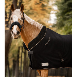 Fleece-Decke Waldhausen Modern Rosé Schwarz / Gold