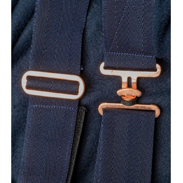 Fleece-Decke Waldhausen Modern Rosé Mitternachtsblau / Roségold