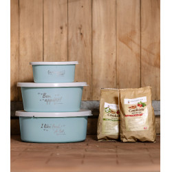 XL-Futtertrog mit Deckel Waldhausen Türkis Blau