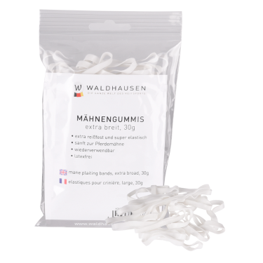 Extra breite Waldhausen-Mähnengummis Weiß Wei&amp;amp;amp;amp;amp;amp;szlig;
