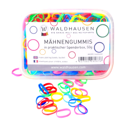 Extra breite Waldhausen Mähnengummis mehrfarbig Box Extra breite Waldhausen Mähnengummis mehrfarbig Box