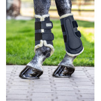 Guêtres de dressage Waldhausen Comfort Schwarz / Natur