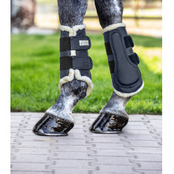 Guêtres de dressage Waldhausen Comfort Mitternachtsblau / Natur