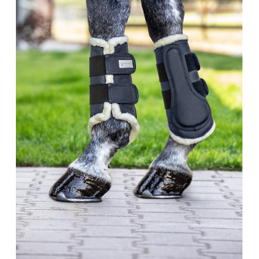 Guêtres de dressage Waldhausen Comfort Mitternachtsblau / Natur