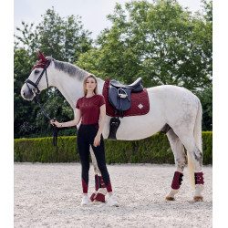 Guêtres de dressage Waldhausen Comfort Light Samtrot Guêtres de dressage Waldhausen Comfort Light Samtrot