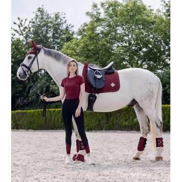 Guêtres de dressage Waldhausen Comfort Light Samtrot Guêtres de dressage Waldhausen Comfort Light Samtrot