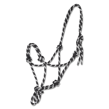 Licol Waldhausen à noeuds Schwarz / Weiß Licol Waldhausen à noeuds Schwarz / Weiß