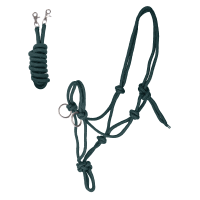 Licol Waldhausen à nœuds avec rênes Tannengrün Grün Licol Waldhausen à nœuds avec rênes Tannengrün Grün