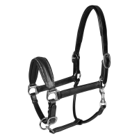 Licol Waldhausen S-Line en cuir Glamour Schwarz