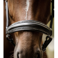 Licol Waldhausen S-Line en cuir Glamour Schwarz