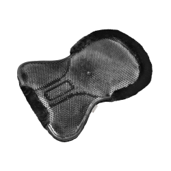 Waldhausen Gel-Schabracke mit synthetischem Lammfell Schwarz