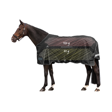 Couverture d'extérieur Waldhausen Scandic Multi-Layer 150 g / 50 g Schwarz Couverture d'extérieur Waldhausen Scandic Multi-Layer 150 g / 50 g Schwarz