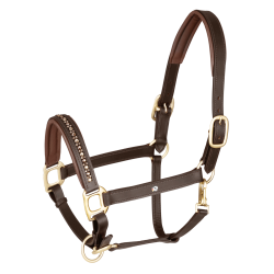 Lederhalfter Waldhausen Crystal X-Line Braun / Gold