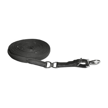 Lange drehbare Waldhausen-Gurtschlaufe mit Stopper und Drehauge Schwarz