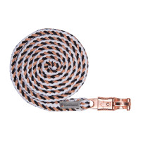 Longe Waldhausen Shine Panikhaken Schwarz / Weiß / Roségold