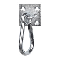 Waldhausen-Karabinerhaken auf Platte Grau