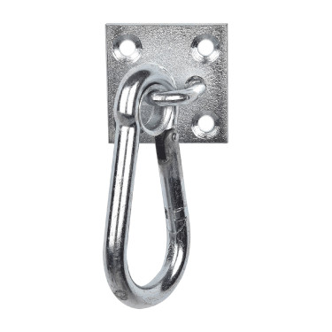 Waldhausen-Karabinerhaken auf Platte Grau