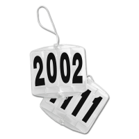 Porte-numéros Waldhausen 4 chiffres bride avec élastiques Weiß Weiß